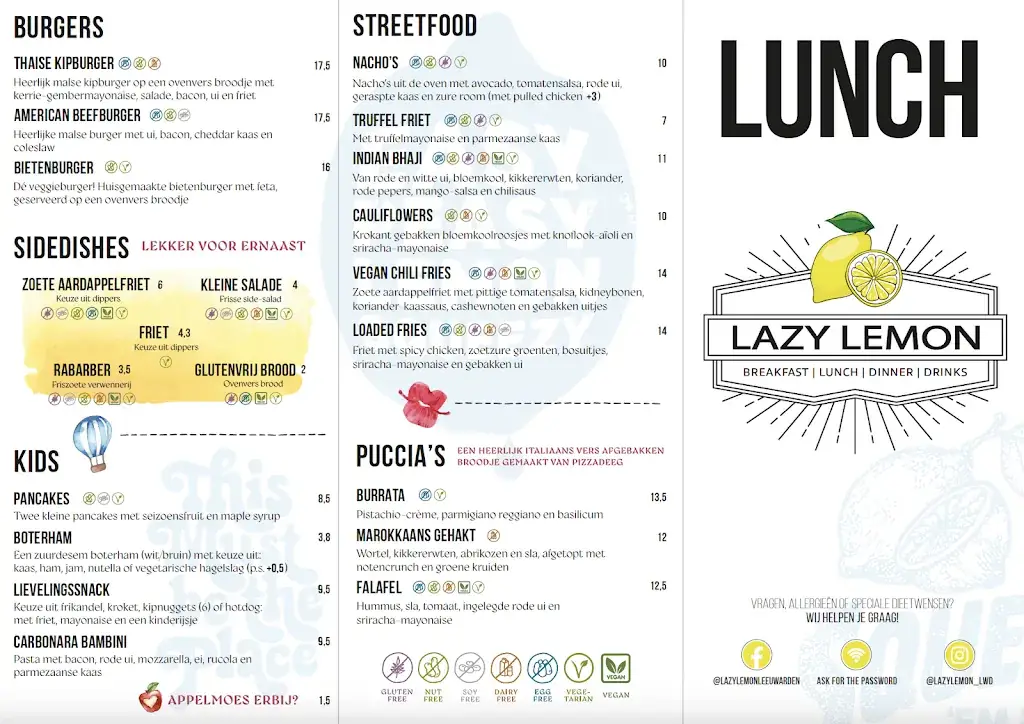 Menu_Lazy Lemon_Leeuwarden_immagine_2