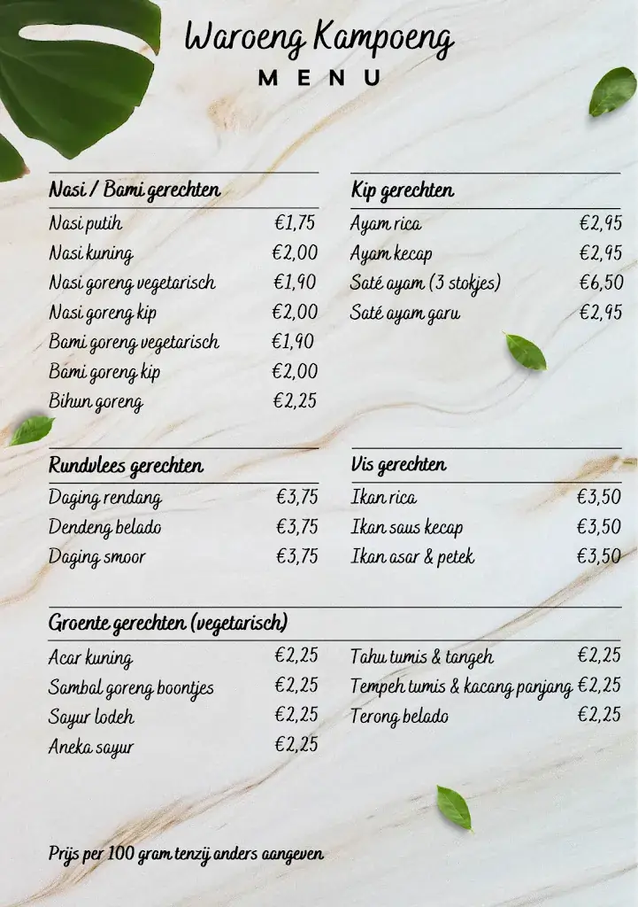 Menu_Waroeng Kampoeng_Vlissingen_image_1