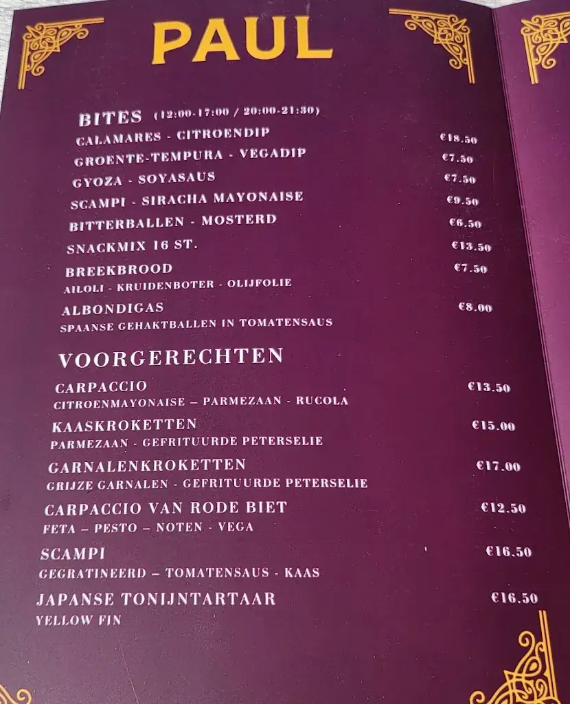 Menu_Restaurant PAUL_Gent_image_1