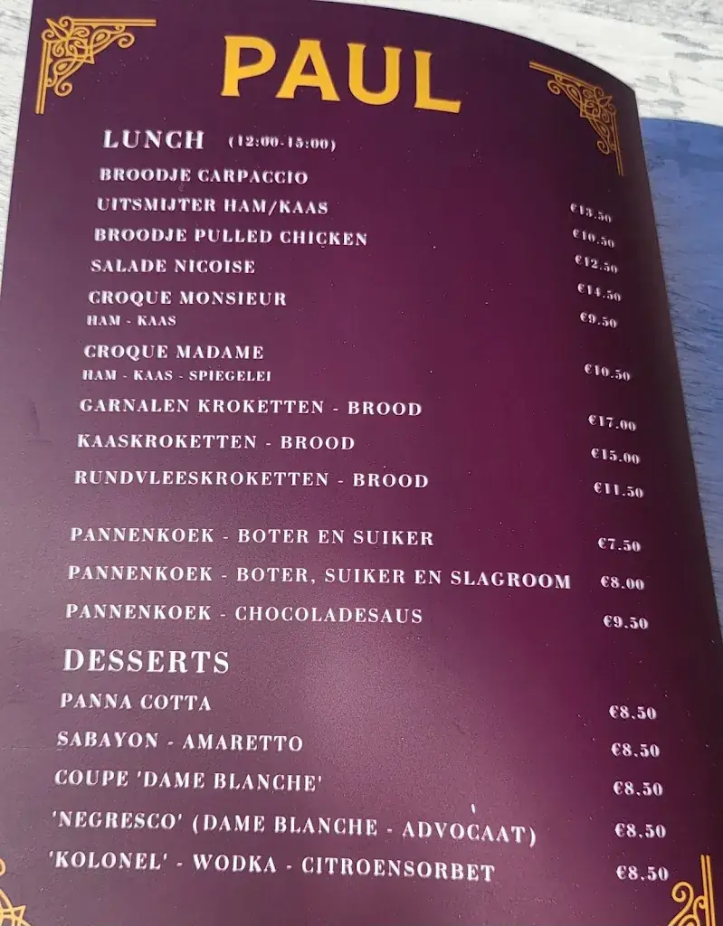 Menu_Restaurant PAUL_Gent_image_2