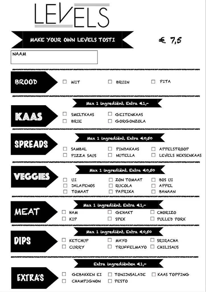 Menu_Restaurant Grand Café Levels_Harlingen_image_1