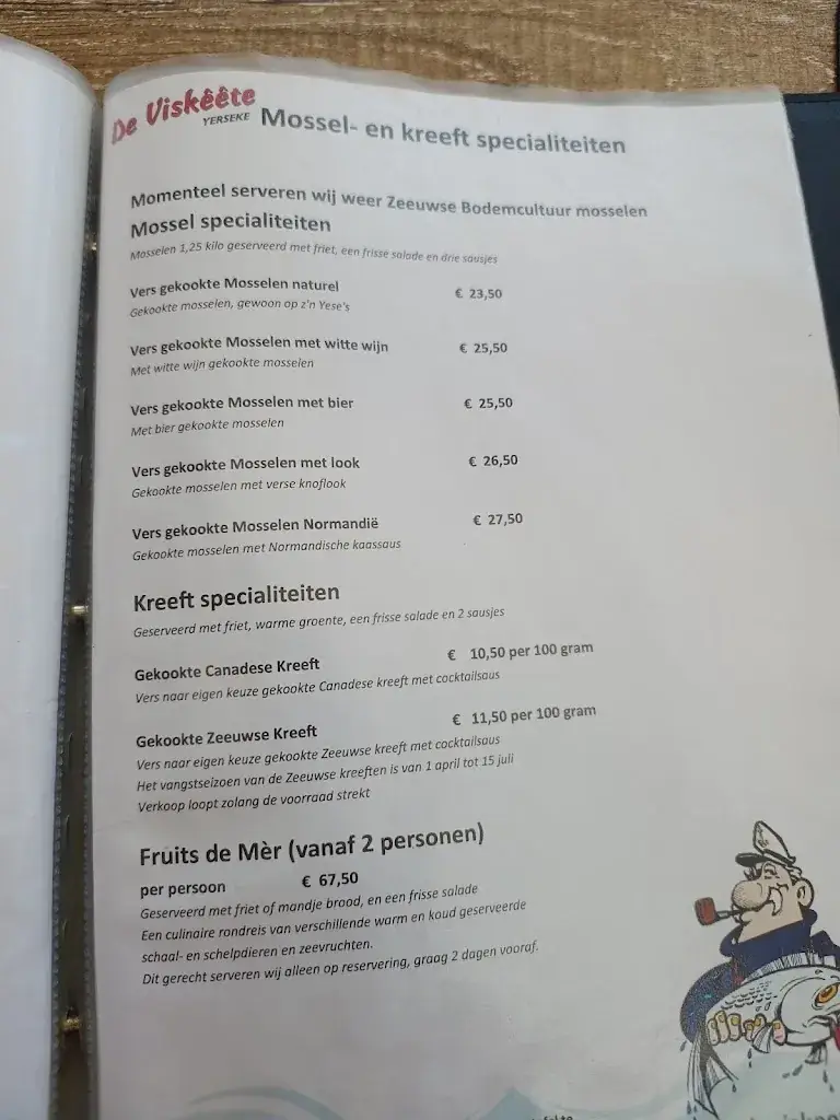 Menu_De Viskêête / Piet van Oost B.V._Yerseke_image_2