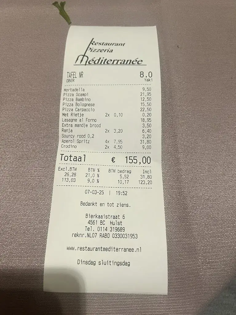 E De Keersmaecker_Restaurant Pizzeria Méditerranée_Hulst_review