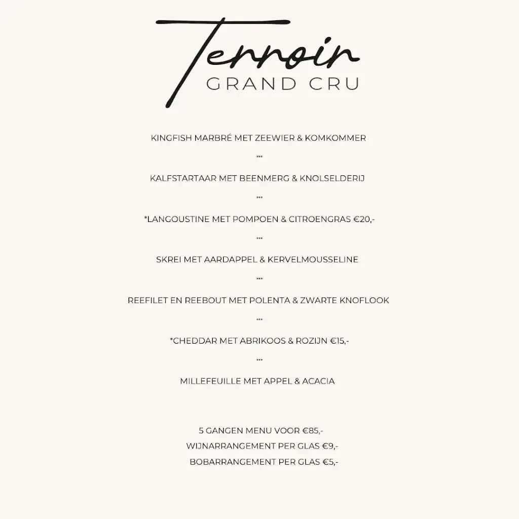 Menu_Restaurant Terroir Grand Cru_Hulst_image_2