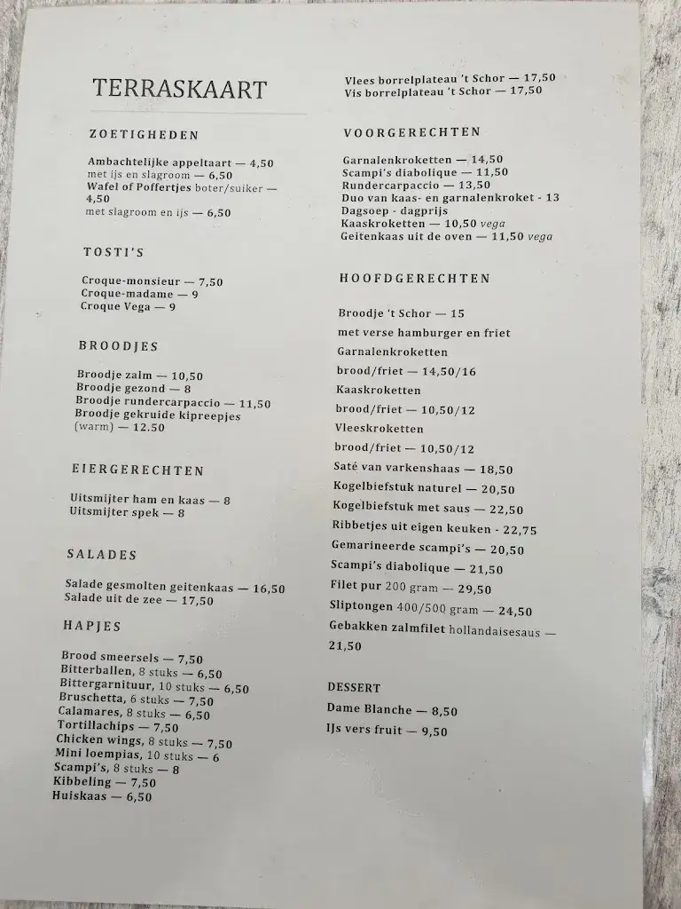 Menu_Pavilion Restaurant 't Schor_Graauw_image_1