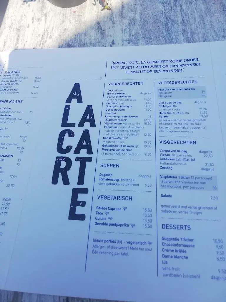 Menu_Pavilion Restaurant 't Schor_Graauw_image_2