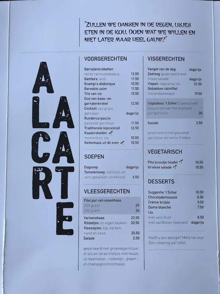 Menu_Pavilion Restaurant 't Schor_Graauw_image_3