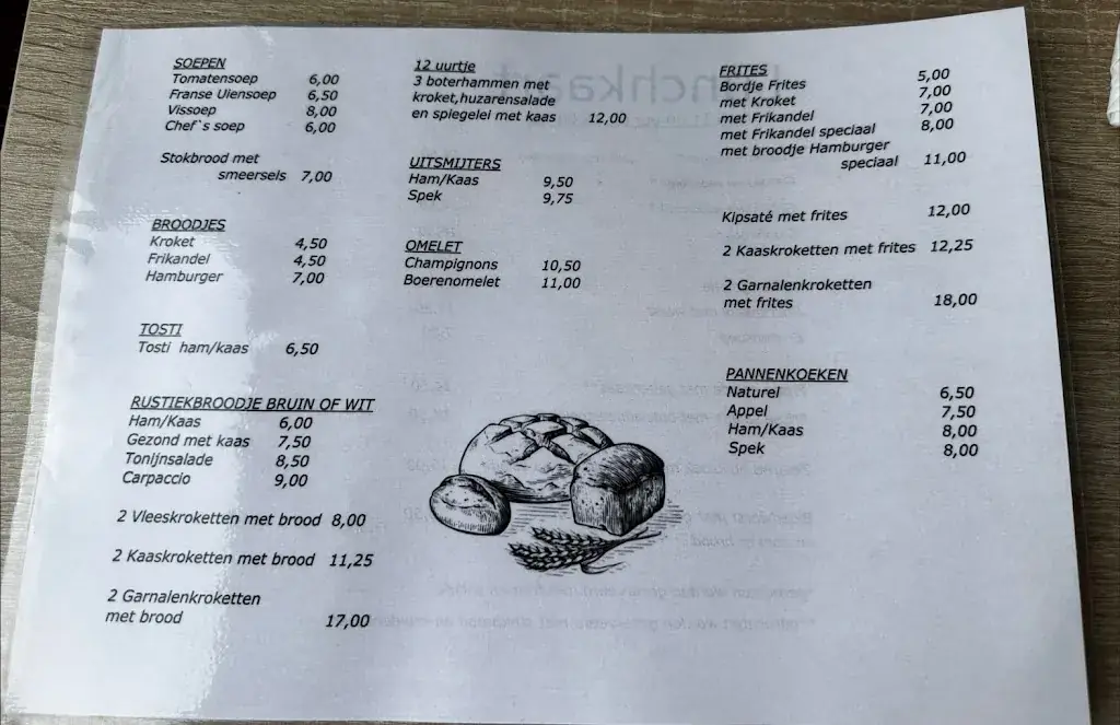 Menu_Restaurant Paviljoen 