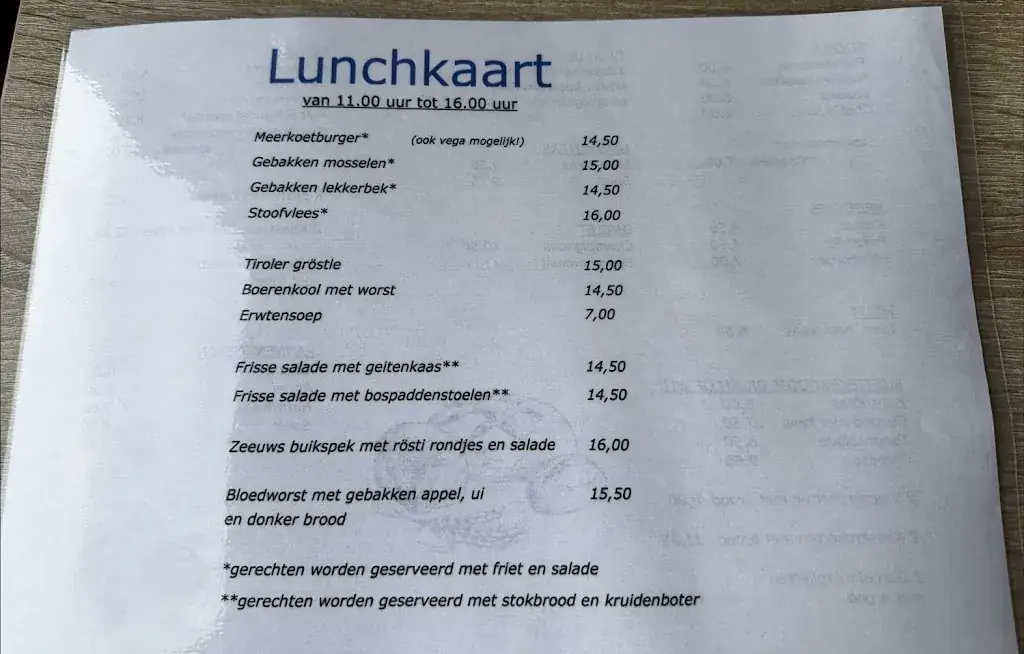 Menu_Restaurant Paviljoen 