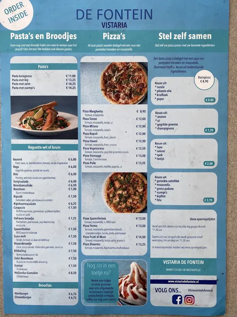 Menu_Brasserie De Fontein_Westkapelle_image_1