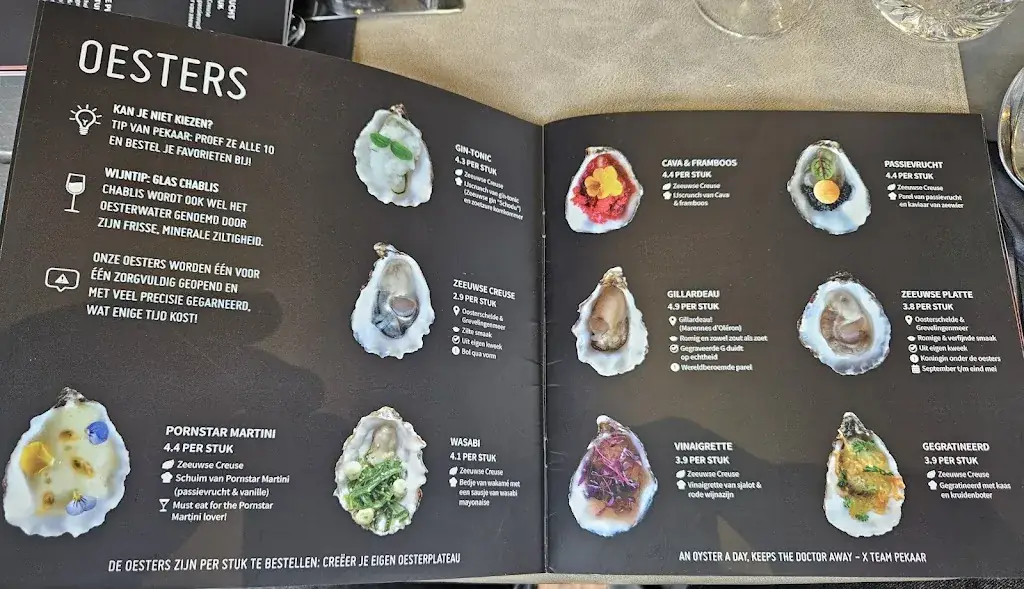 Menu_Oesterproeverij Pekaar - Oesters, mosselen & meer_Yerseke_image_4