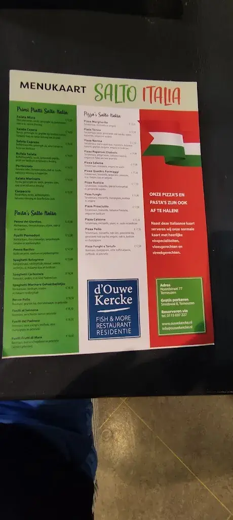 Menu_Hotel, Restaurant 'D'Ouwe Kercke'_Terneuzen_image_1