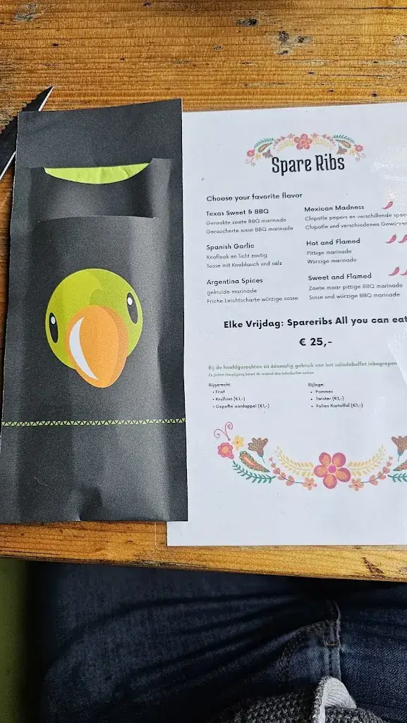 Menu_The Green Parrot_Renesse_image_2