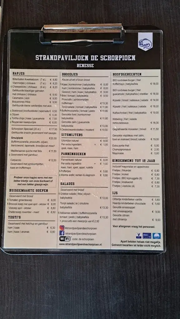 Menu_Strandpaviljoen De Haven van Renesse_Renesse_image_4