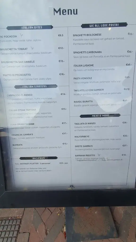 Menü_The Italian Cuisine_Renesse_Bild_2