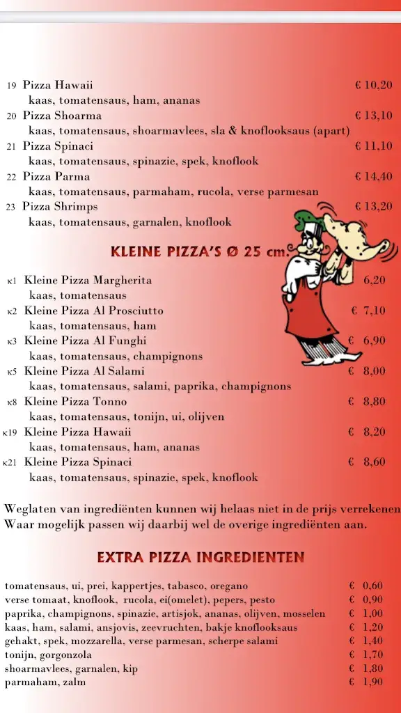 Menu_Pizzeria La Piazza_Renesse_imagen_2