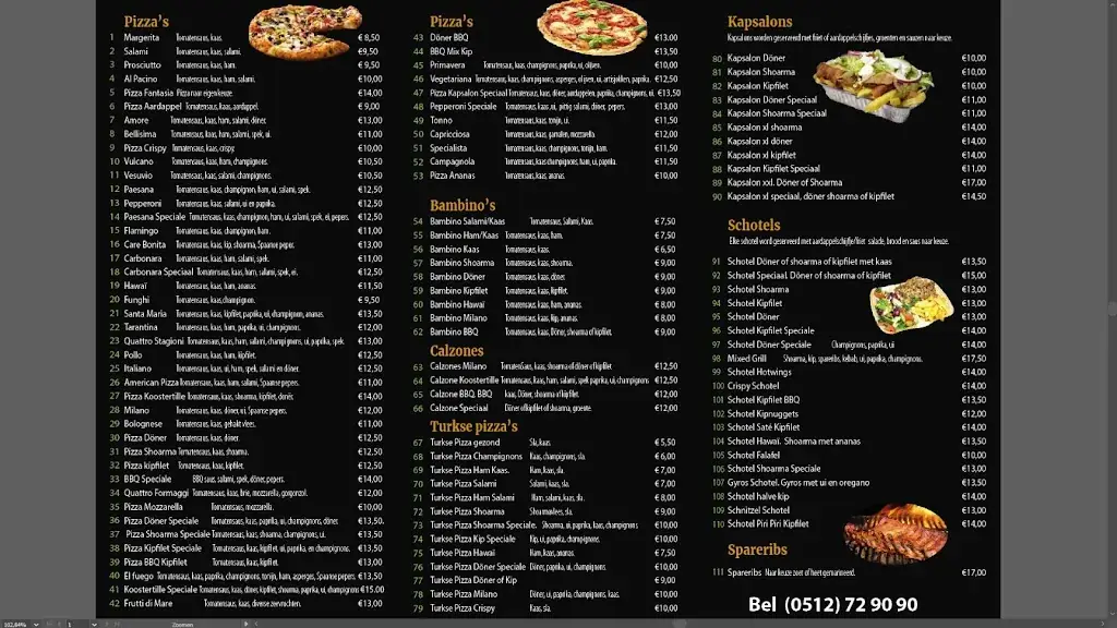 Menu_Pizzeria Milano Kootstertille_Kootstertille_image_1
