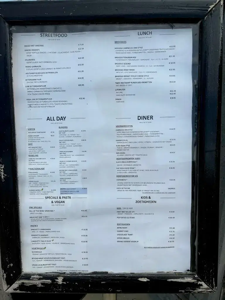 Menü_Beachclub One_Holland_Bild_2