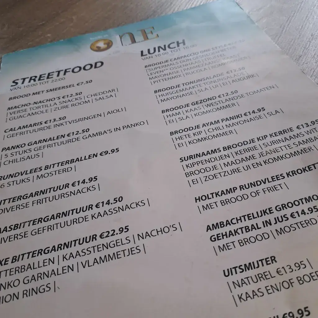 Menü_Beachclub One_Holland_Bild_3