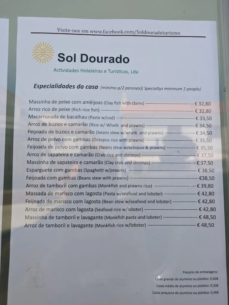 Menu_Sol Dourado_Zambujeira do Mar_immagine_2