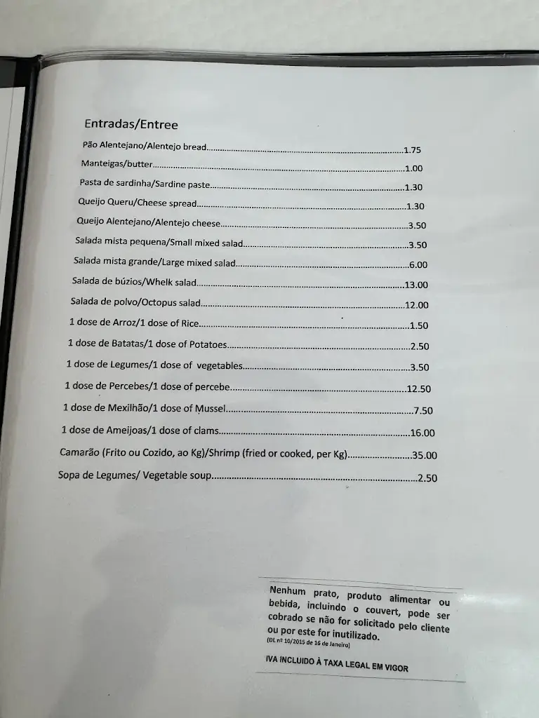 Menu_Estrela do Mar_Zambujeira do Mar_image_1