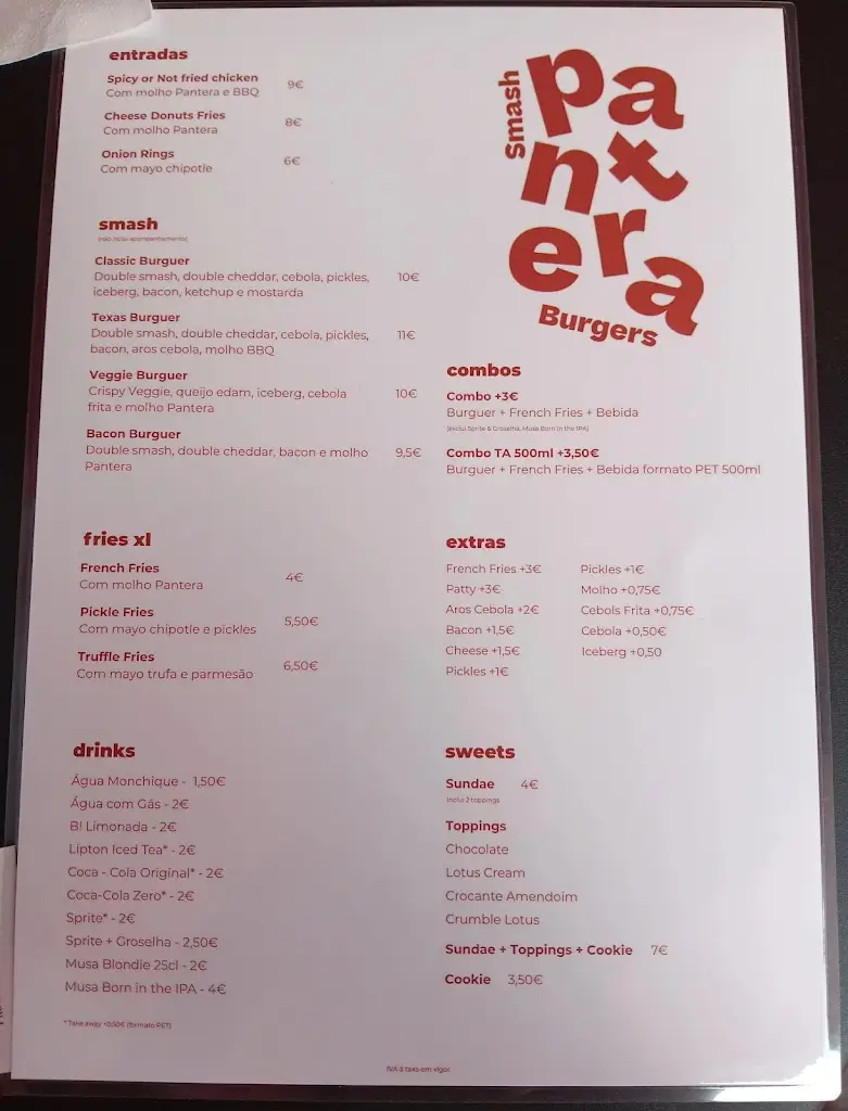 Menu_Pantera Smash Burger_Fajã de Baixo_immagine_4