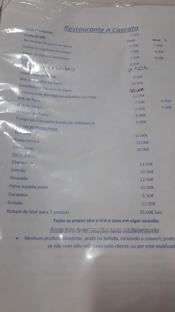 Menu_A Cascata_Vidigueira_immagine_3