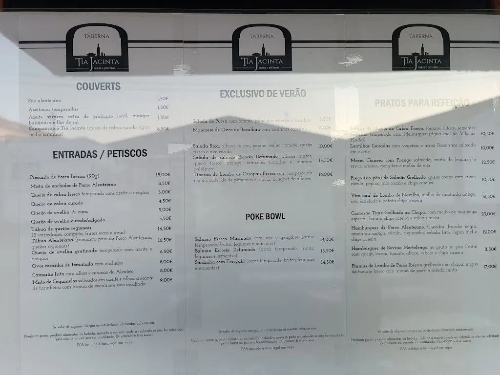 Menu_Taberna Tia Jacinta_Vidigueira_immagine_2