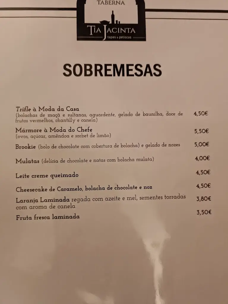Menu_Taberna Tia Jacinta_Vidigueira_immagine_3