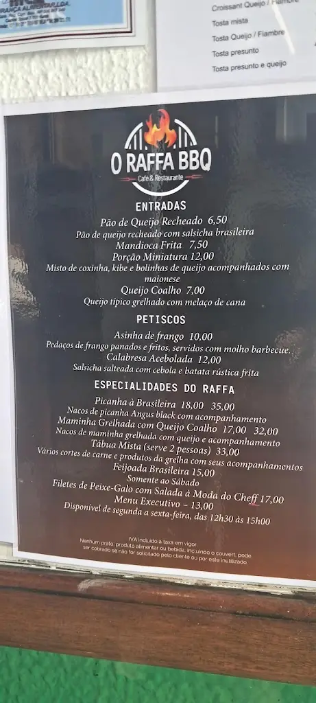 Menu_O Raffa BBQ - Café e Restaurante_Vidigueira_immagine_1