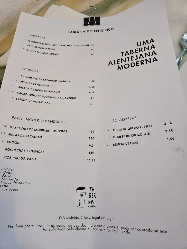 Menu_Taberna do Enteiriço_Vidigueira_immagine_3
