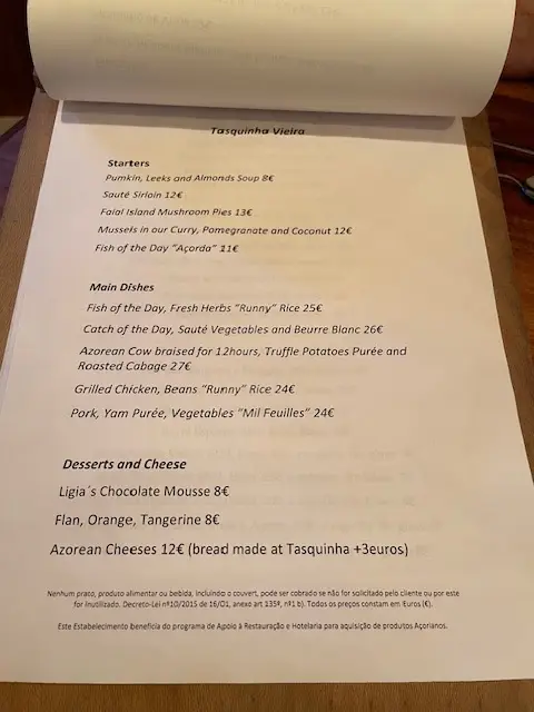 Menu_Tasquinha Vieira_Fajã de Baixo_immagine_2