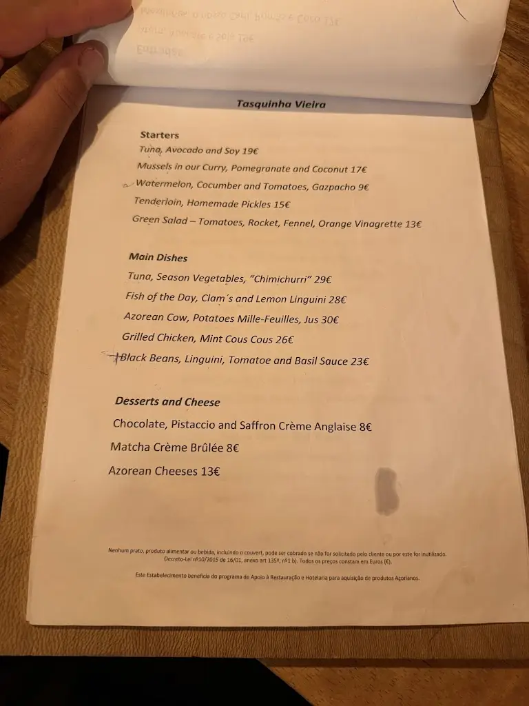 Menu_Tasquinha Vieira_Fajã de Baixo_immagine_3