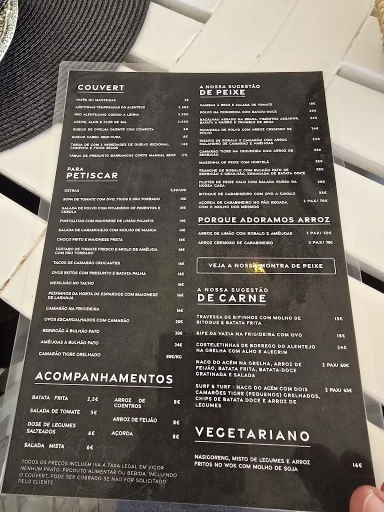 Menu_O Porto das Barcas_Vila Nova de Milfontes_imagen_1