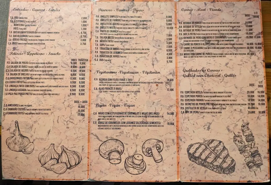 Menu_Pátio Alentejano_Vila Nova de Milfontes_immagine_1
