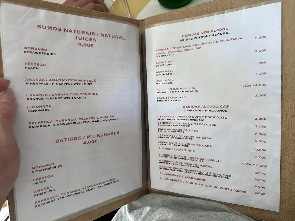 Menu_Paparoca Sandwicheira_Vila Nova de Milfontes_imagen_1