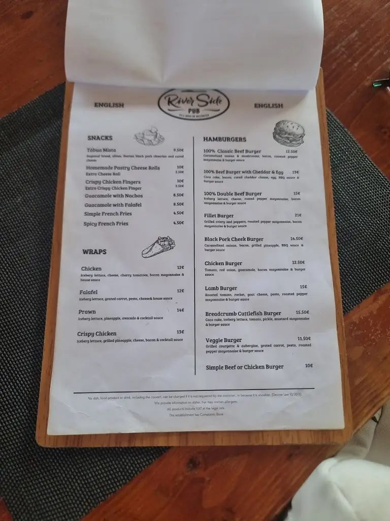 Menu_Riverside Pub_Vila Nova de Milfontes_immagine_1