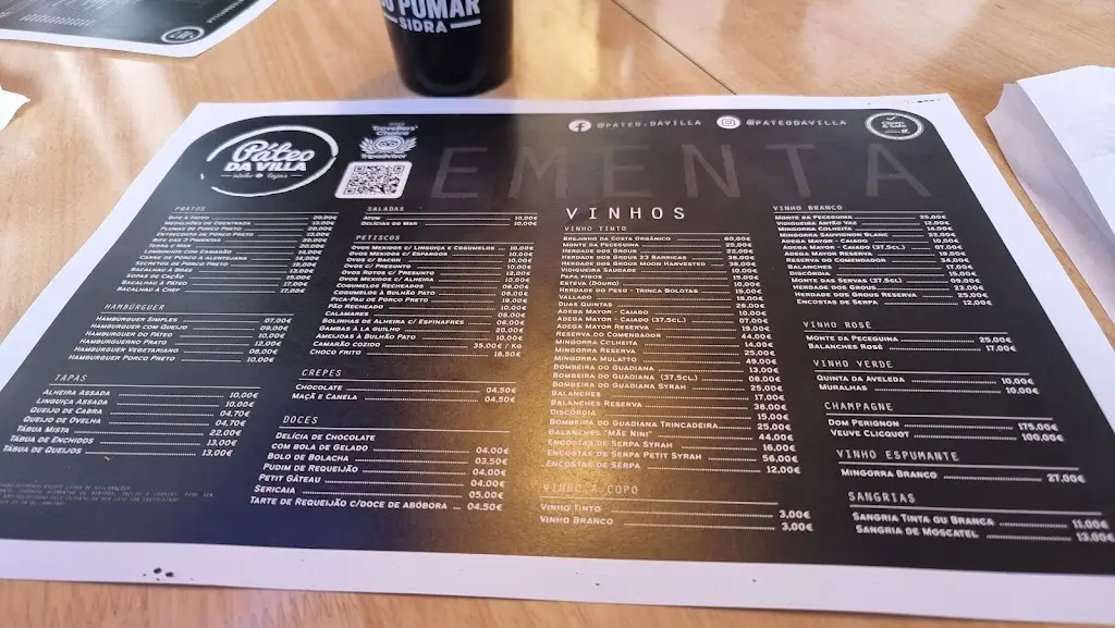 Menu_Restaurante Páteo Da Villa_Castro Verde_immagine_2