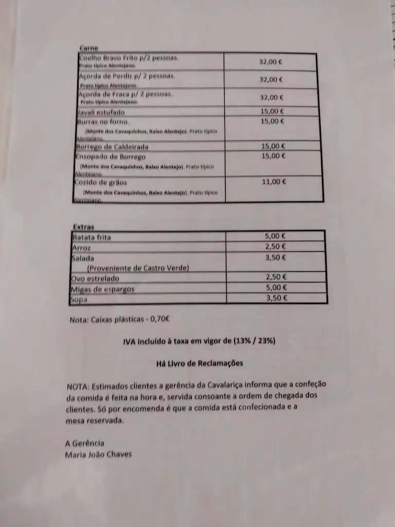 Menu_Cavalariça Restaurante Lda_Castro Verde_immagine_3
