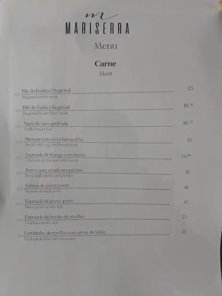 Menu_Restaurante Mariserra_Fajã de Baixo_immagine_2