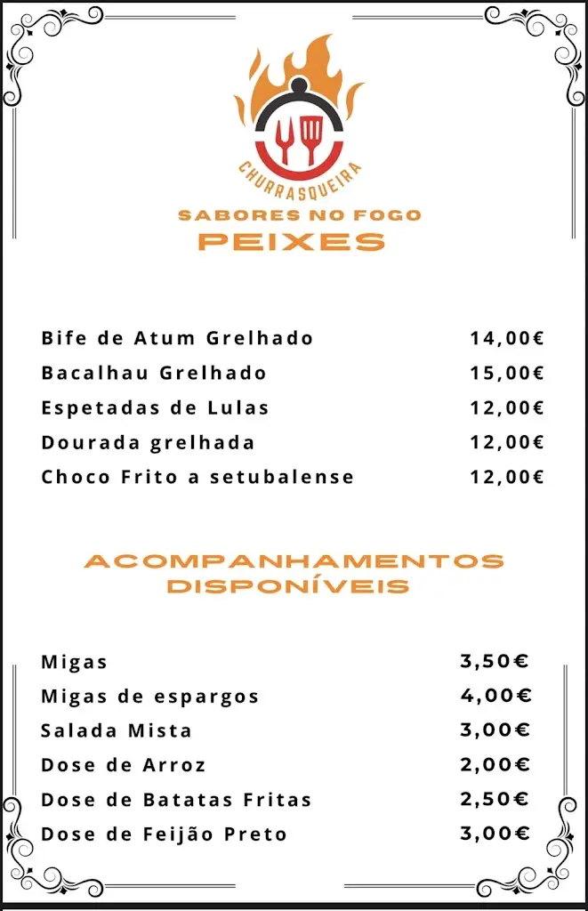 Menu_Restaurante churrasqueira Sabores no Fogo_Castro Verde_immagine_1