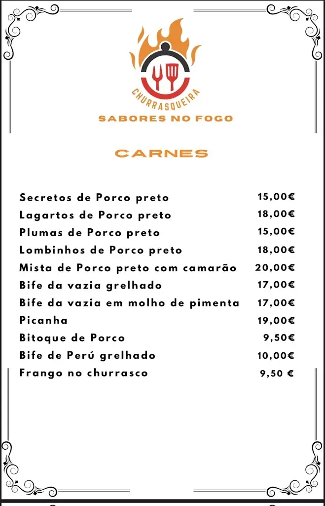 Menu_Restaurante churrasqueira Sabores no Fogo_Castro Verde_immagine_2