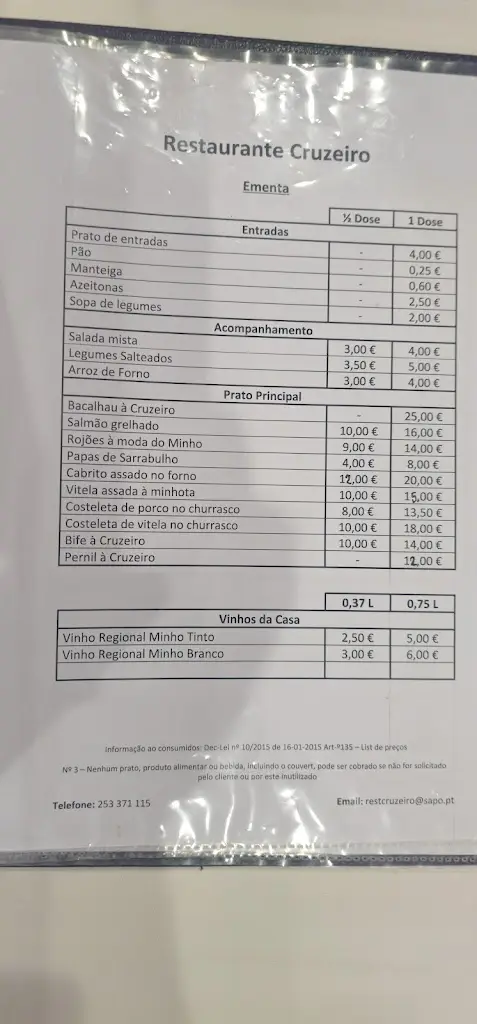 Menu_Restaurante Cruzeiro_Amares_immagine_3