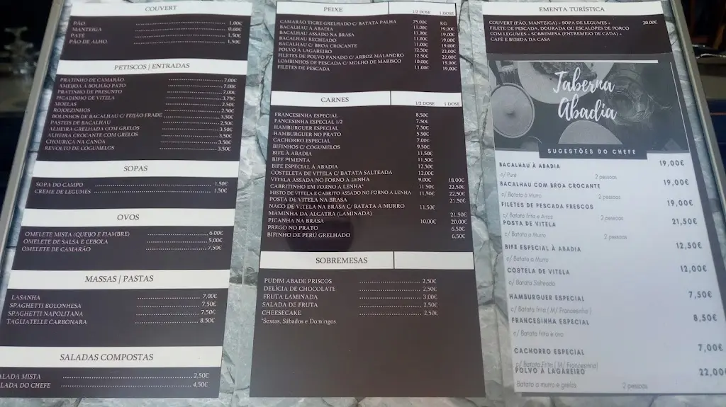 Menu_Taberna Abadia_Amares_immagine_1