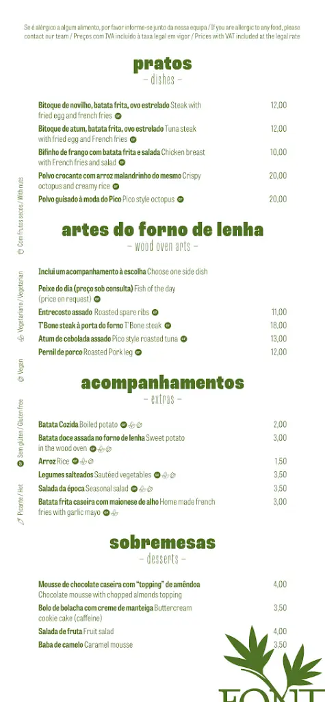 Menu_Fonte Tavern_Lajes do Pico_immagine_2