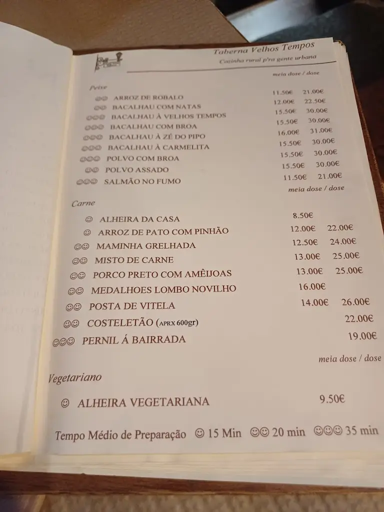 Menu_Restaurante Velhos Tempos_Braga_imagen_3