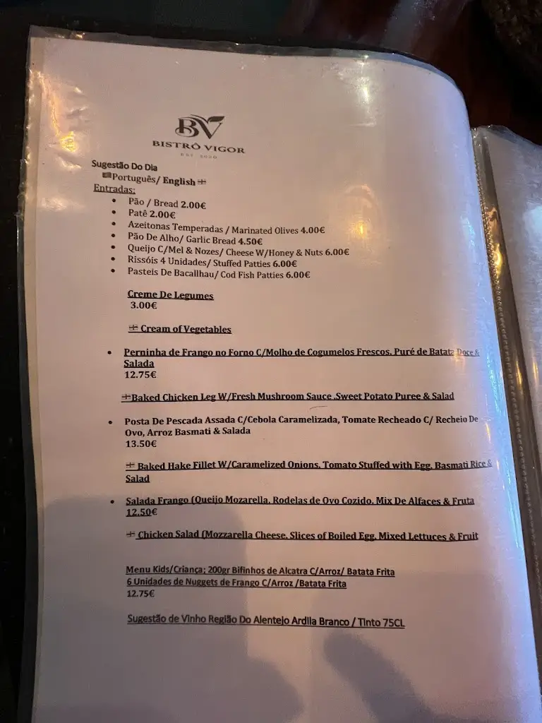 Menu_Bistrô Vigor_Barcelos_immagine_1