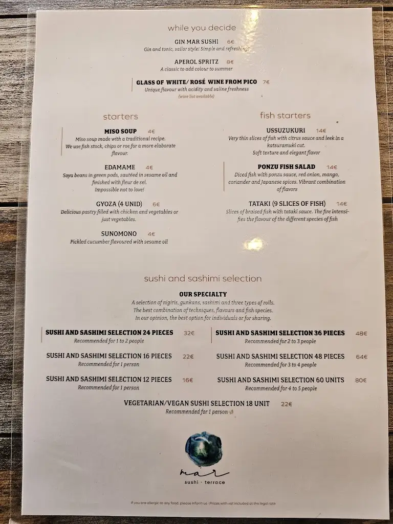 Menu_Mar Sushi Terrace_Lajes do Pico_image_1