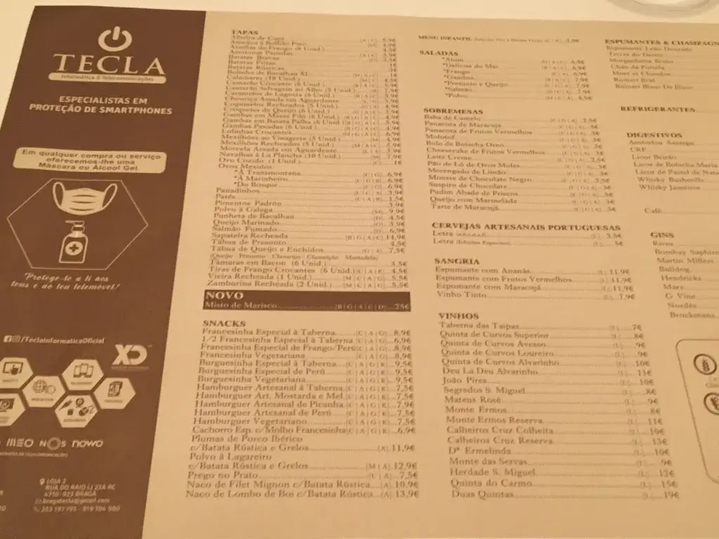 Menu_Taberna das Taipas_Caldas das Taipas_imagen_3