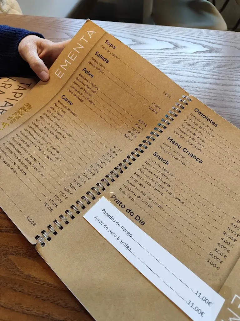 Menü_Tapiara_Caldas das Taipas_Bild_1